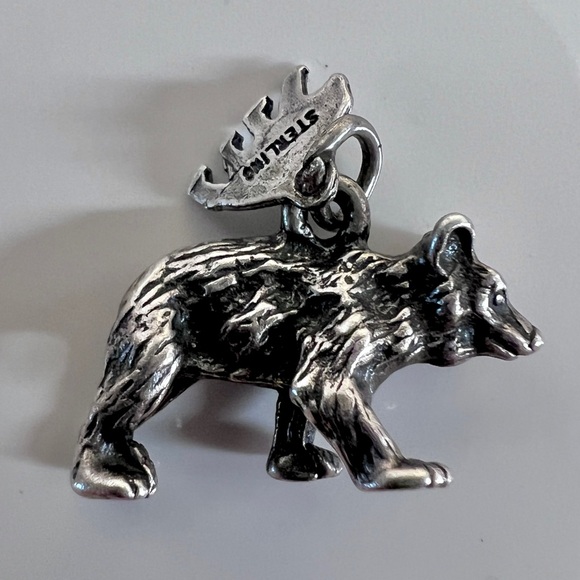 Vintage 3D Grizzly Bear Yellow Stone Sterling Silver 925 Charm - Picture 6 of 9